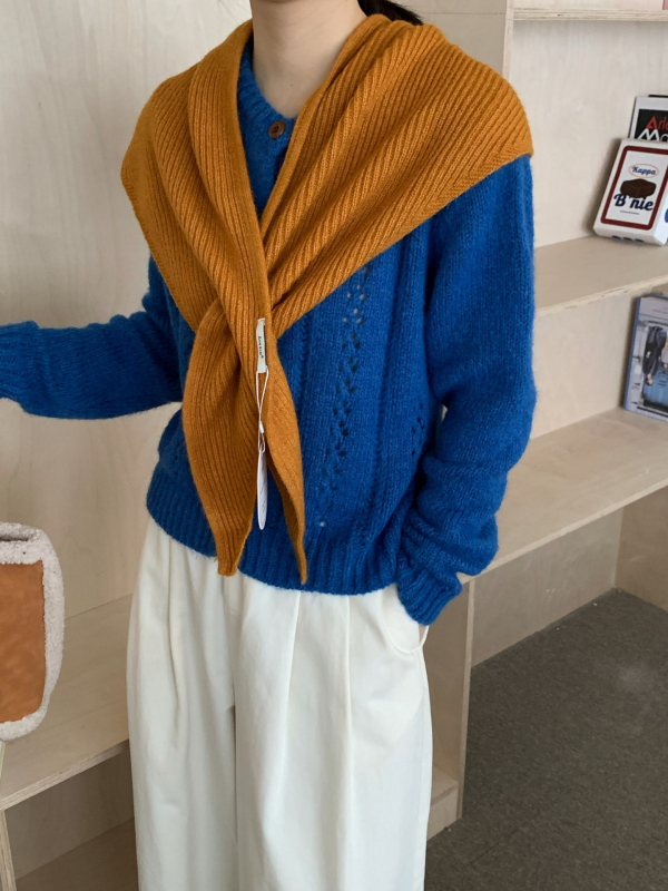 Trokutasti pleteni šal – pokrivač za glavu i tijelo, jesen, warp-knit vunena tkanina