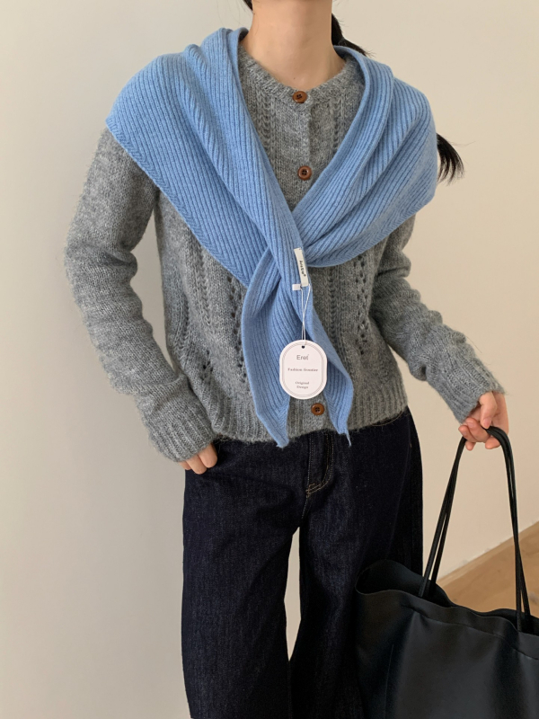 Trokutasti pleteni šal – pokrivač za glavu i tijelo, jesen, warp-knit vunena tkanina