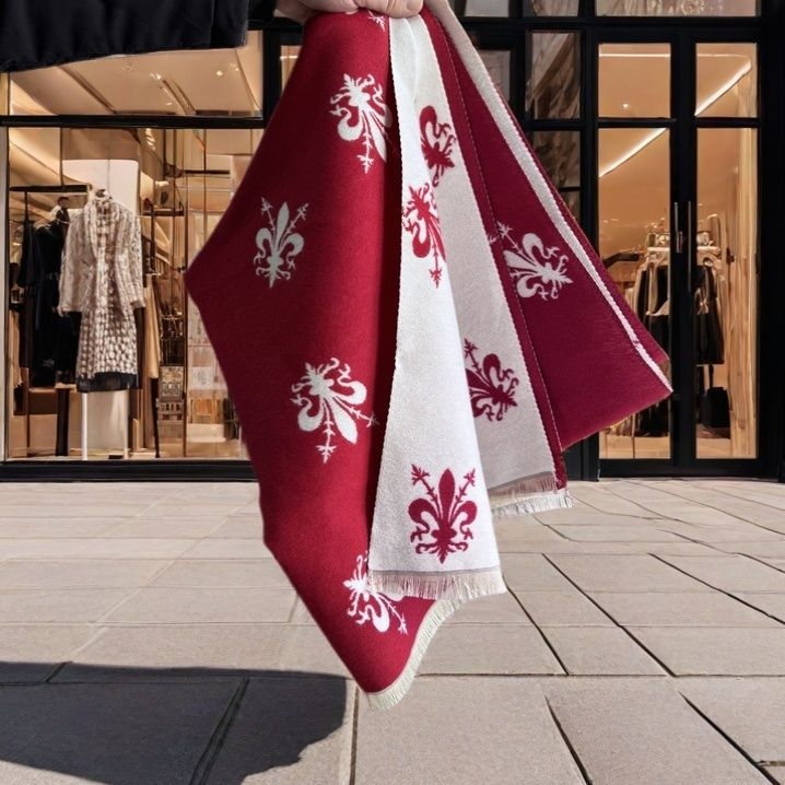 Шал от полиестерно влакно, плетен, топъл за зимата