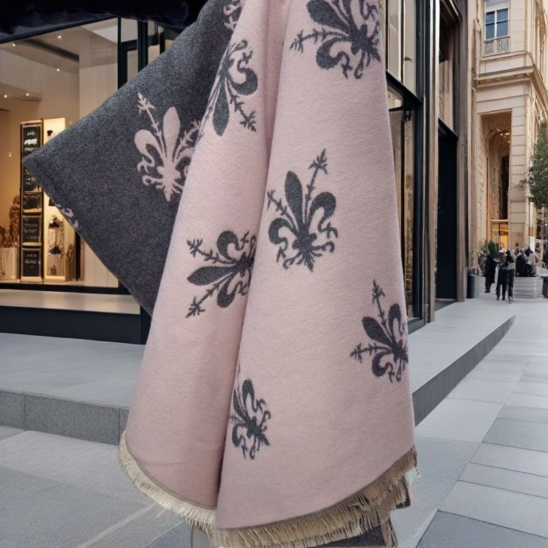 Шал от полиестерно влакно, плетен, топъл за зимата