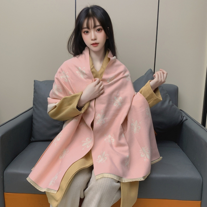 Шал от полиестерно влакно, плетен, топъл за зимата