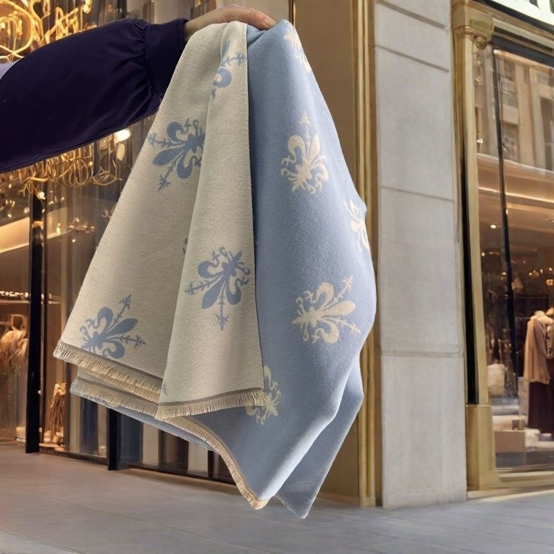 Шал от полиестерно влакно, плетен, топъл за зимата