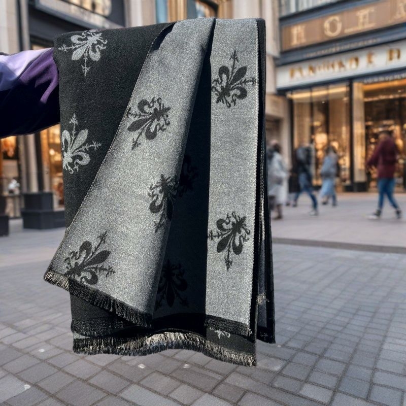 Шал от полиестерно влакно, плетен, топъл за зимата