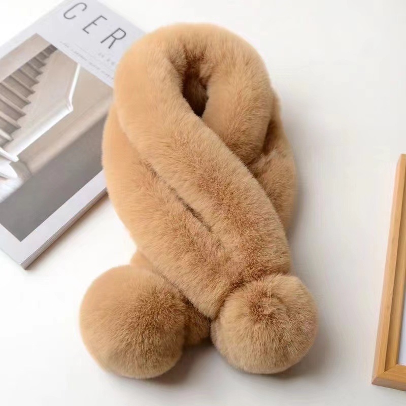 Šal od lažnog Rex krzna, akril, 21–30% sadržaj, drugi materijal vuna, warp pletene, ručna izrada, topao zimi