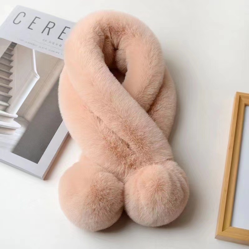 Šal od lažnog Rex krzna, akril, 21–30% sadržaj, drugi materijal vuna, warp pletene, ručna izrada, topao zimi
