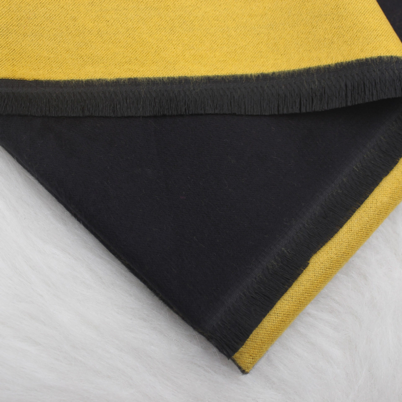 Ženski šal jacquard dvostrani s slovom H, imitacija kašmira, baza od poliestera, Jacquard obrada, topao