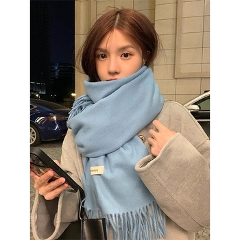 Ženski šal u korejskom stilu, pleteni warp-knit, poliestersko vlakno, zadržava toplinu tijekom zime