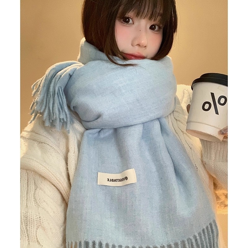 Ženski šal u korejskom stilu, pleteni warp-knit, poliestersko vlakno, zadržava toplinu tijekom zime