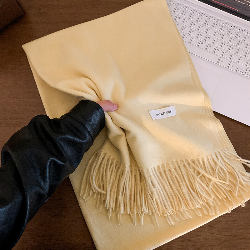 Ženski šal u korejskom stilu, pleteni warp-knit, poliestersko vlakno, zadržava toplinu tijekom zime