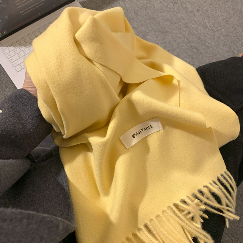 Ženski šal u korejskom stilu, pleteni warp-knit, poliestersko vlakno, zadržava toplinu tijekom zime