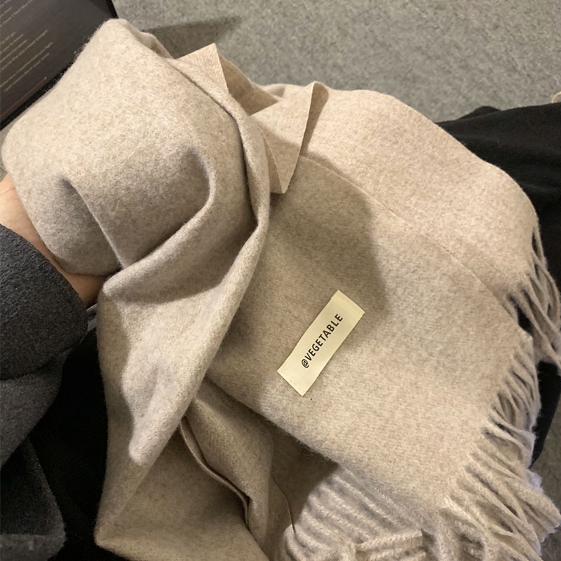 Ženski šal u korejskom stilu, pleteni warp-knit, poliestersko vlakno, zadržava toplinu tijekom zime