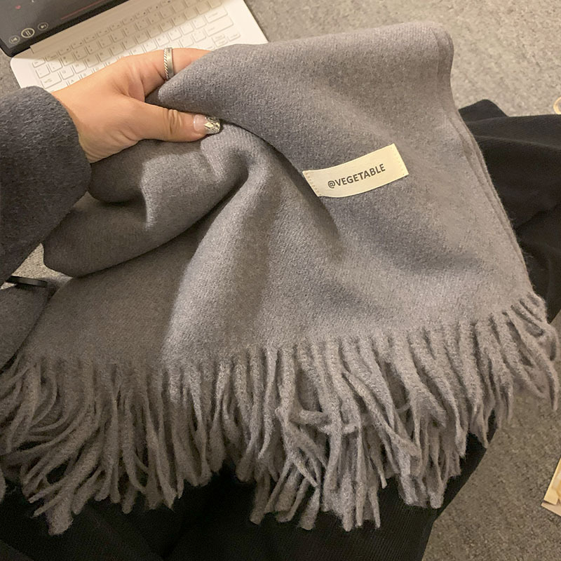 Ženski šal u korejskom stilu, pleteni warp-knit, poliestersko vlakno, zadržava toplinu tijekom zime