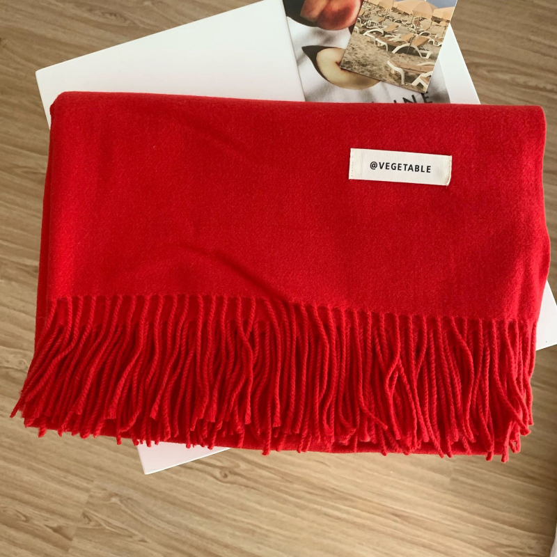 Ženski šal u korejskom stilu, pleteni warp-knit, poliestersko vlakno, zadržava toplinu tijekom zime