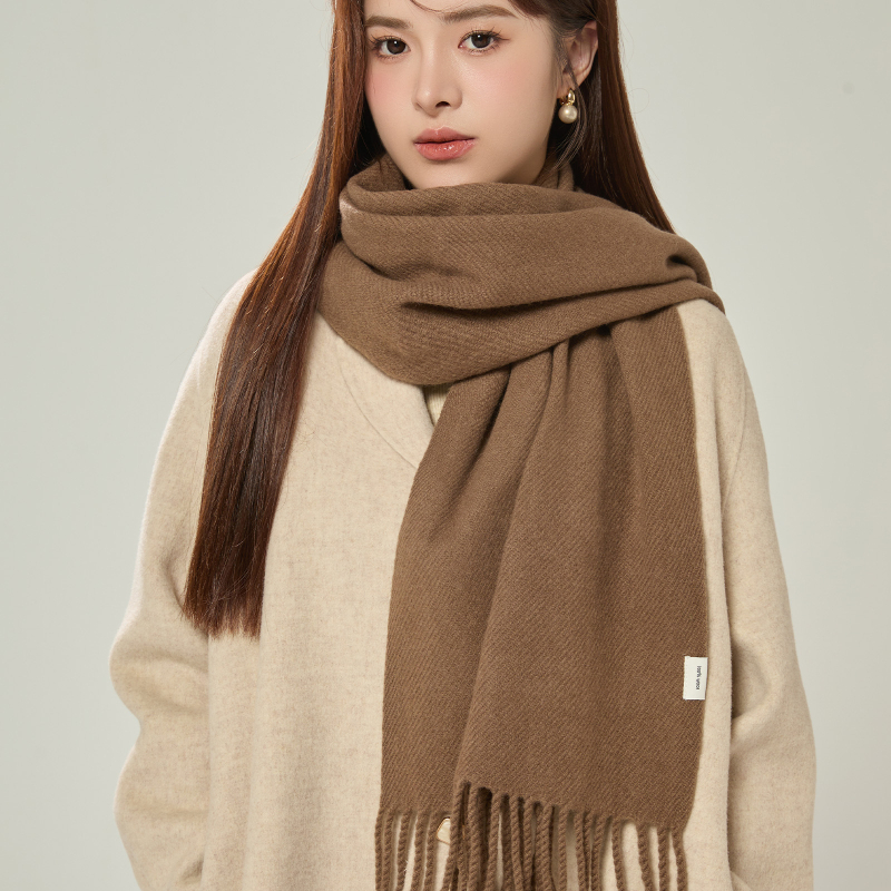 Delicate 100% gyapjú tassel sál nőknek, warp-kötött, téli