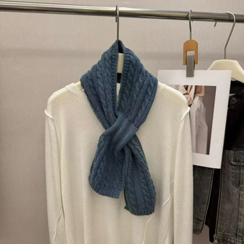Ženski vuneni šal s twist pletenjem, korejskog stila, zimska sezona, toplina
