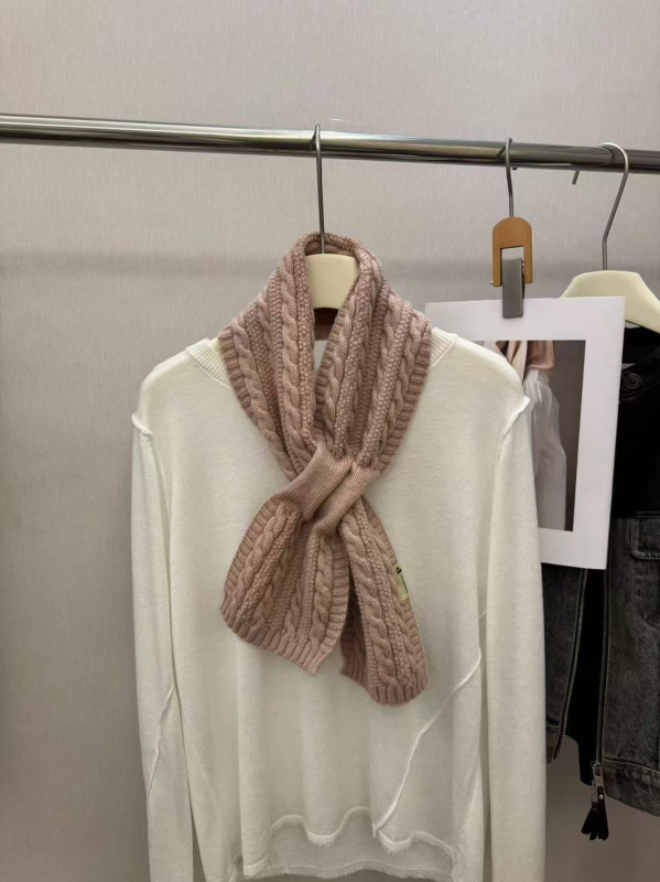 Ženski vuneni šal s twist pletenjem, korejskog stila, zimska sezona, toplina