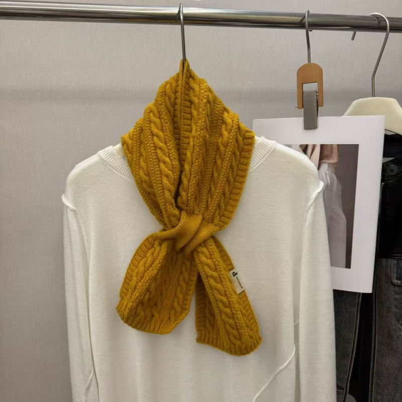 Ženski vuneni šal s twist pletenjem, korejskog stila, zimska sezona, toplina