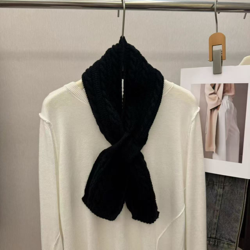 Ženski vuneni šal s twist pletenjem, korejskog stila, zimska sezona, toplina