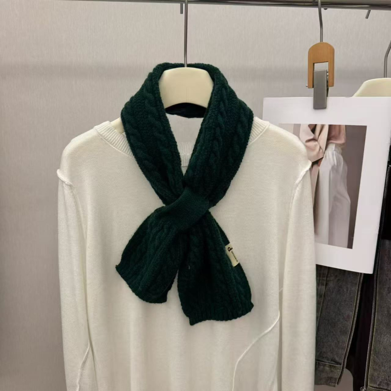 Ženski vuneni šal s twist pletenjem, korejskog stila, zimska sezona, toplina