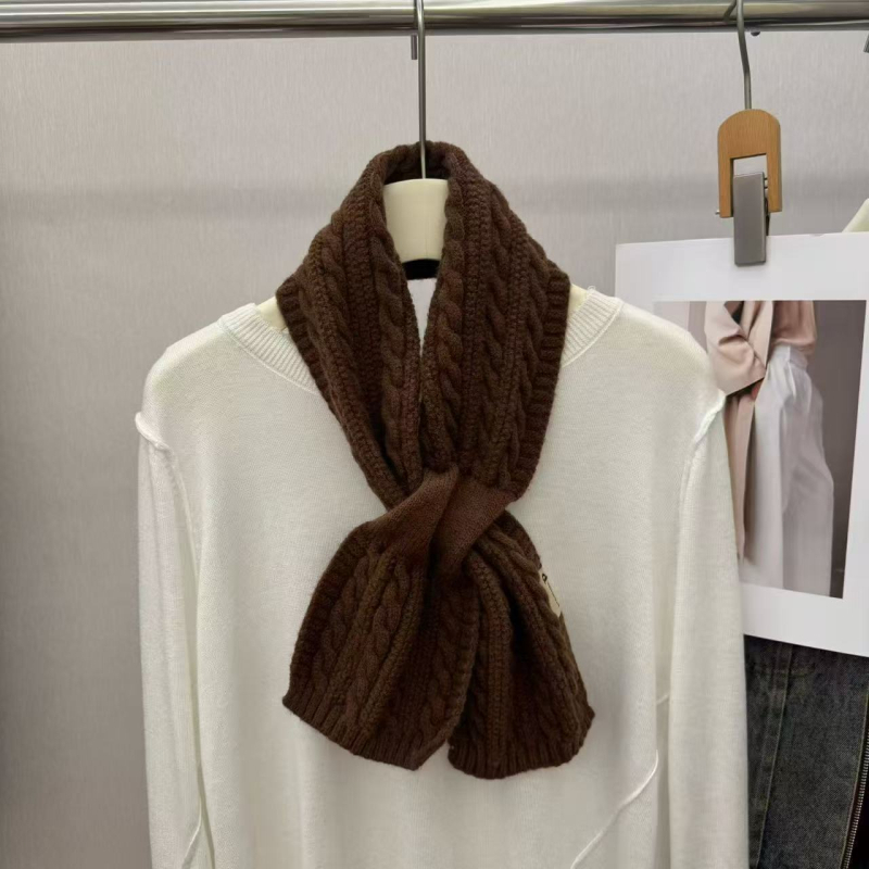 Ženski vuneni šal s twist pletenjem, korejskog stila, zimska sezona, toplina
