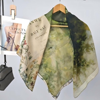 Шал Mercerized памук, проста тъкан, дигитален печат, персонализиран стил, лято 2025