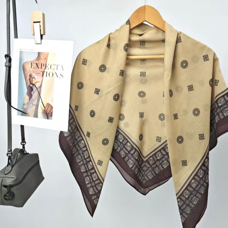 Шал Mercerized памук, проста тъкан, дигитален печат, персонализиран стил, лято 2025