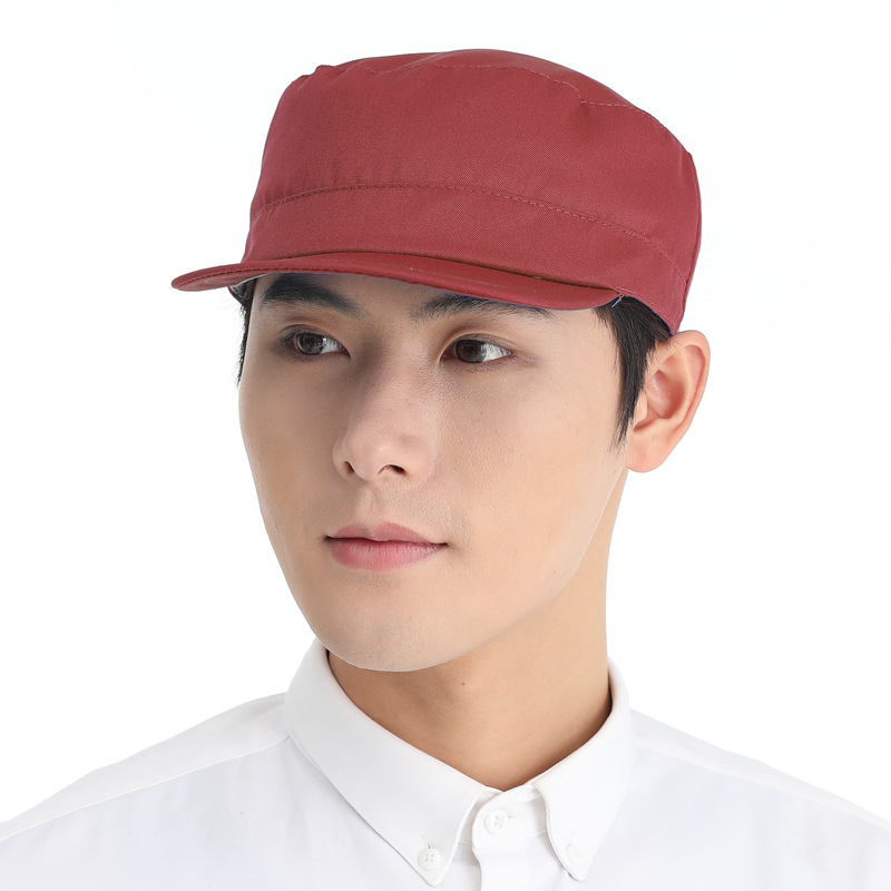 Unisex medvilninė peaked cap su plačiu krašteliu, vienos spalvos modelis, paprastas dizainas