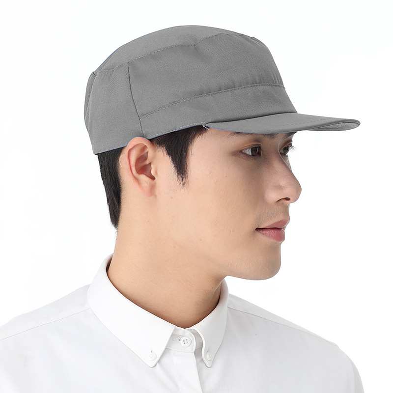 Unisex medvilninė peaked cap su plačiu krašteliu, vienos spalvos modelis, paprastas dizainas