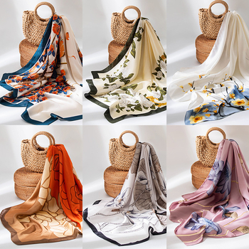 Huihe poliészter sál, retro nyomással, friss és édes stílus