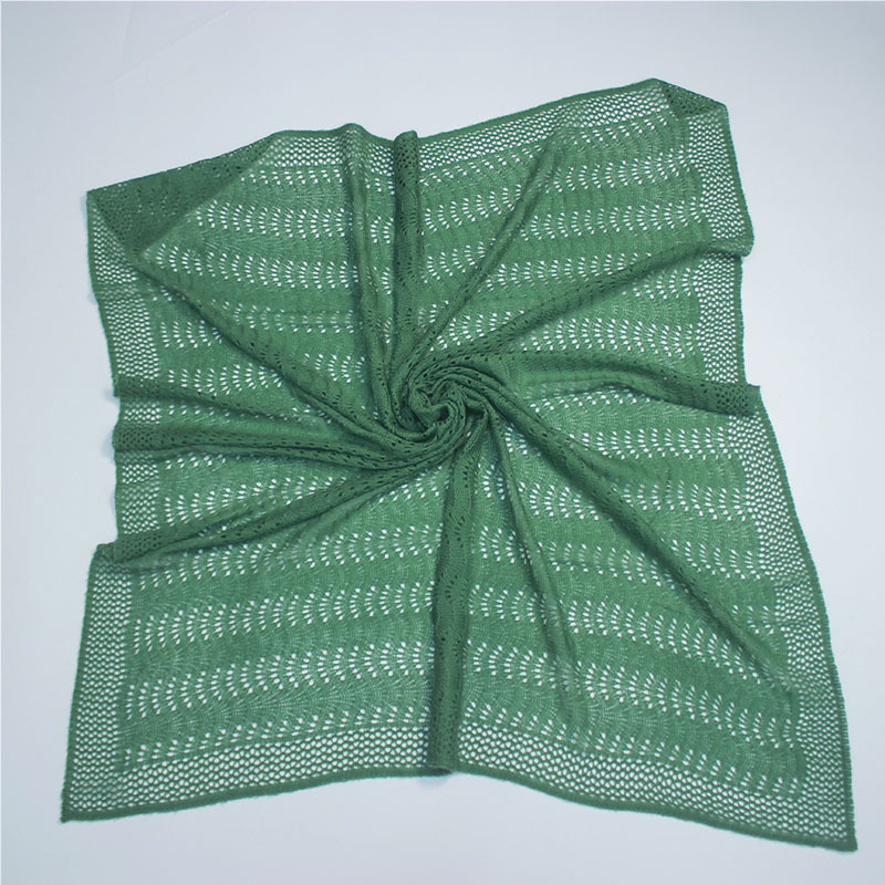 Vuneni šal s prozračnim kvadratnim uzorkom, zaštita vrata i ramena, za sve sezone, mogućnost prilagodbe