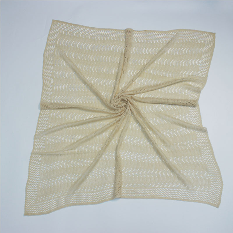 Vuneni šal s prozračnim kvadratnim uzorkom, zaštita vrata i ramena, za sve sezone, mogućnost prilagodbe