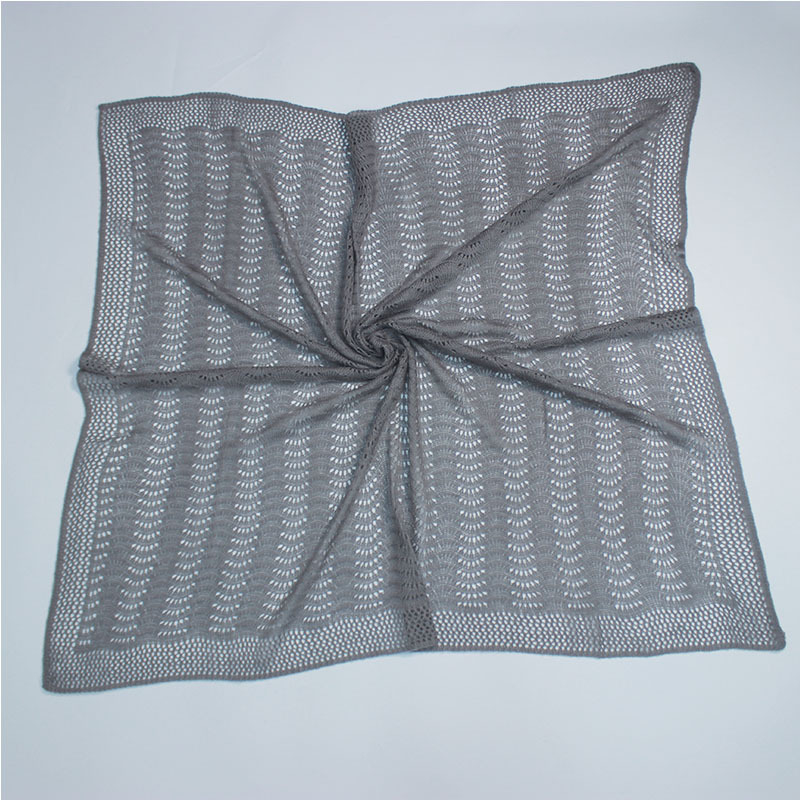 Vuneni šal s prozračnim kvadratnim uzorkom, zaštita vrata i ramena, za sve sezone, mogućnost prilagodbe