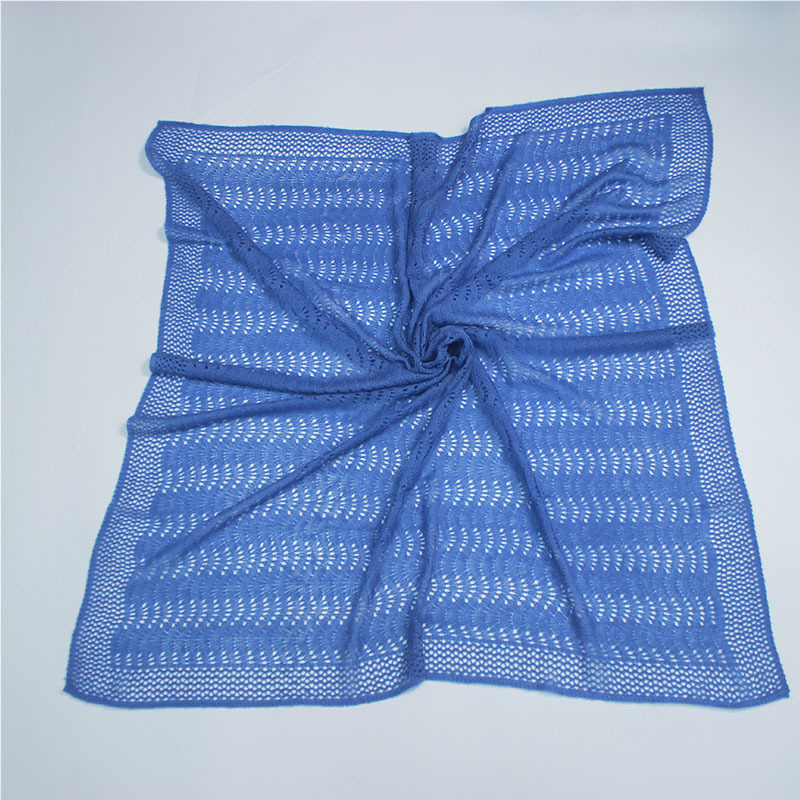 Vuneni šal s prozračnim kvadratnim uzorkom, zaštita vrata i ramena, za sve sezone, mogućnost prilagodbe