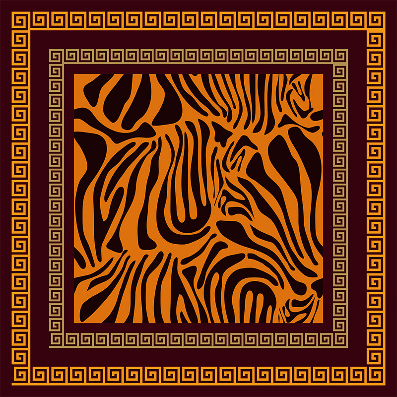 Poliészter négyszögletes sál twill szövésű, uniszex fejkendő, eredeti dizájn