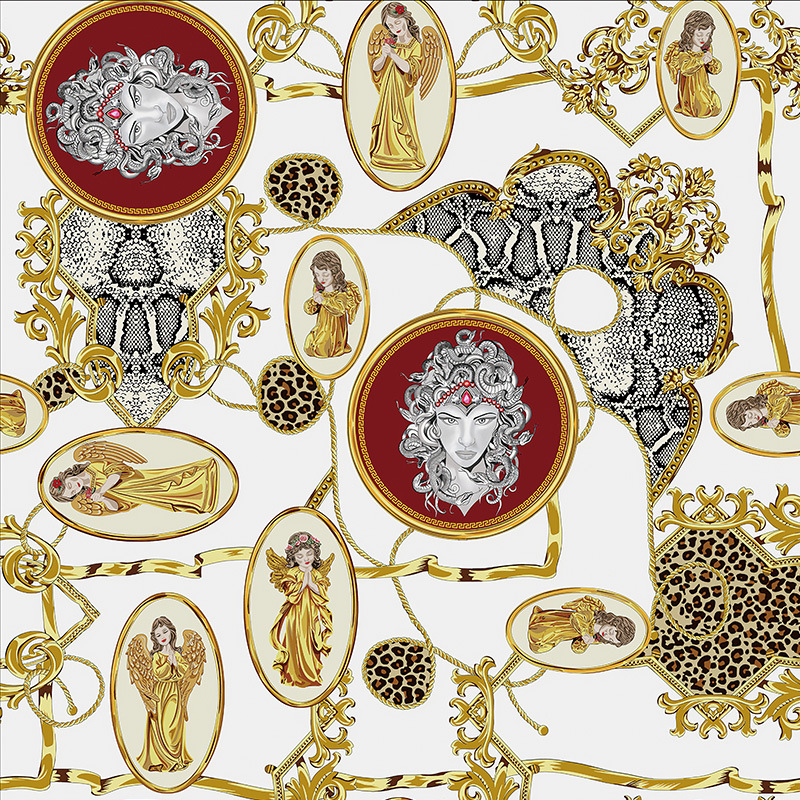 Poliészter négyszögletes sál twill szövésű, uniszex fejkendő, eredeti dizájn