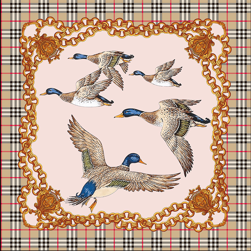 Poliészter négyszögletes sál twill szövésű, uniszex fejkendő, eredeti dizájn