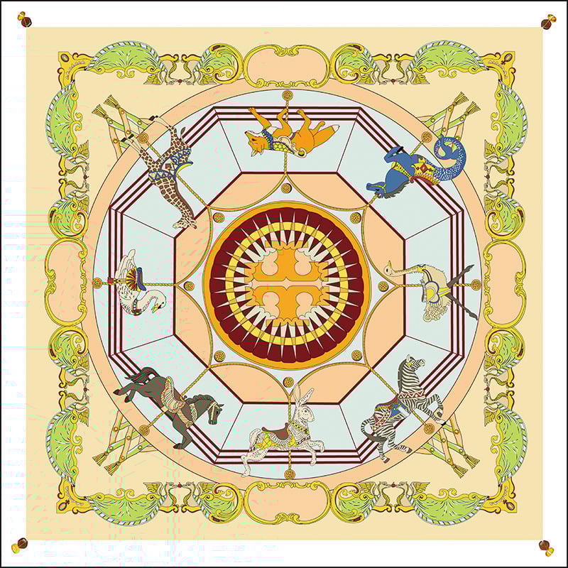 Poliészter négyszögletes sál twill szövésű, uniszex fejkendő, eredeti dizájn