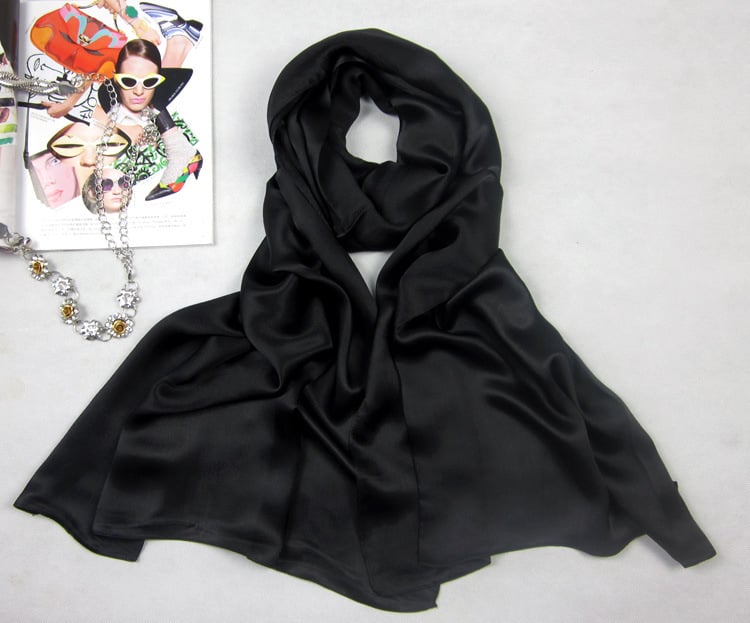 Xin totem Szatén selyemsál – 100% mulberry selyem, szatén szövés, divatos városi stílus, tavasz