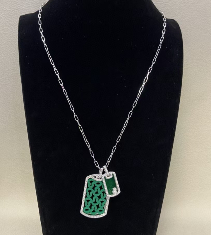 Geometriska agāta kaklarota, Jauns ķīniešu stils, Personalizēts dizains, 2025. gada pavasaris