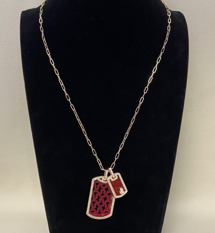 Geometriska agāta kaklarota, Jauns ķīniešu stils, Personalizēts dizains, 2025. gada pavasaris