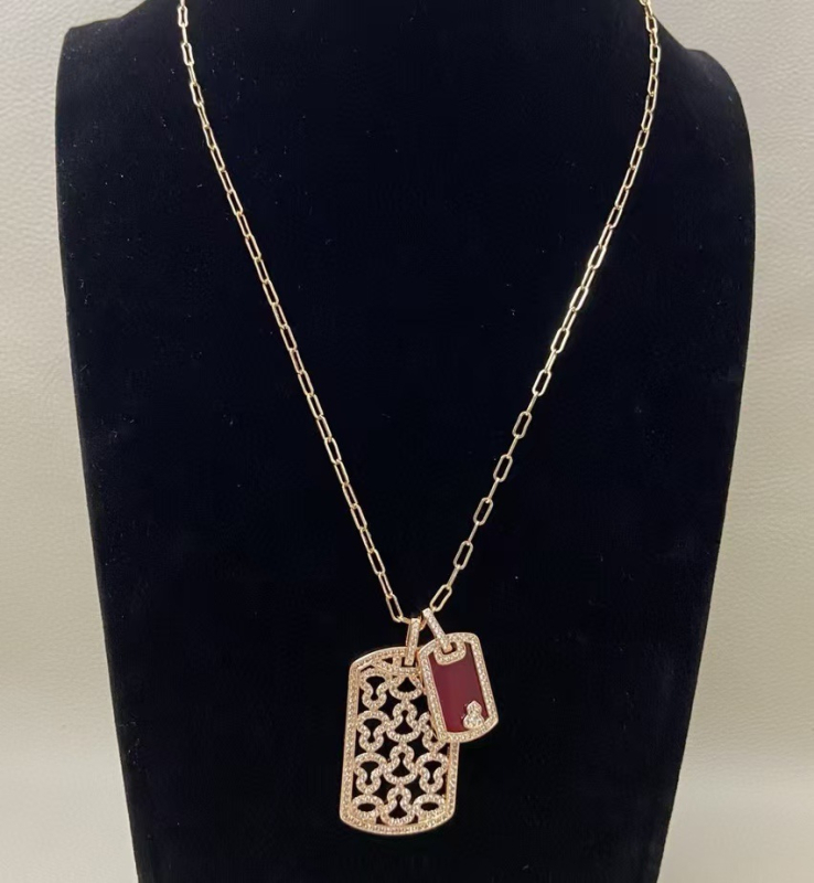 Geometriska agāta kaklarota, Jauns ķīniešu stils, Personalizēts dizains, 2025. gada pavasaris