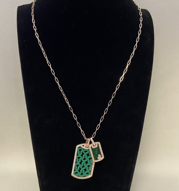 Geometriska agāta kaklarota, Jauns ķīniešu stils, Personalizēts dizains, 2025. gada pavasaris