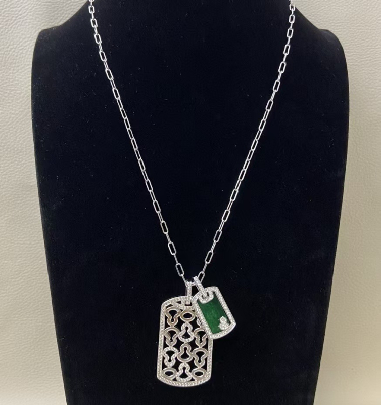 Geometriska agāta kaklarota, Jauns ķīniešu stils, Personalizēts dizains, 2025. gada pavasaris