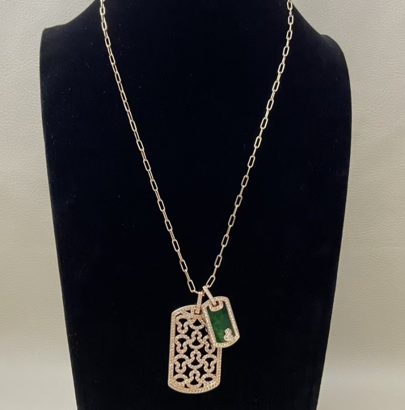 Geometriska agāta kaklarota, Jauns ķīniešu stils, Personalizēts dizains, 2025. gada pavasaris