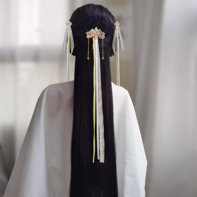 Laste juukseklambrid Han dinastia stiilis lille motiiviga