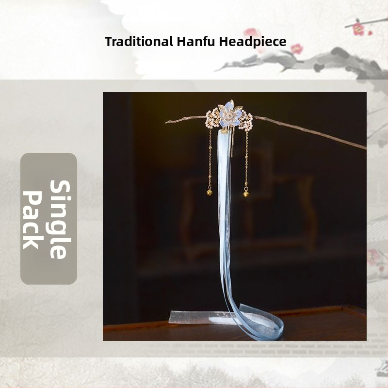 Laste juukseklambrid Han dinastia stiilis lille motiiviga