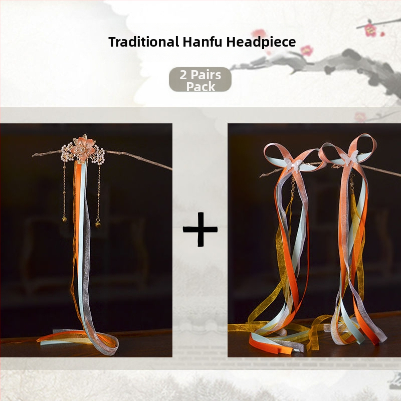 Laste juukseklambrid Han dinastia stiilis lille motiiviga