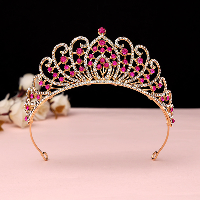 Menyasszonyi hajkorona csillag motívummal, ötvözet PT900, elektroplakkolt kristályokkal, testreszabható