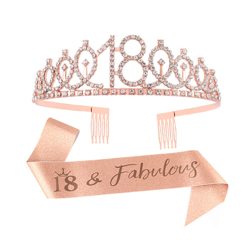 Fém fejkoszorú fehér kristályokkal, betűk/számok, elektroplatírozott, uniszex