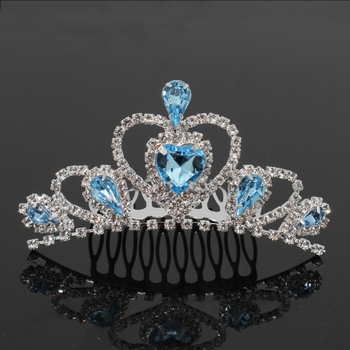 Dječja metalna kruna za glavu, korejskog stila, s češljem, elektroplatirana, pojedinačno pakirana, mogućnost prilagodbe